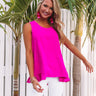 Talk of Tulum Shift Top in Hot Pink Image - 1