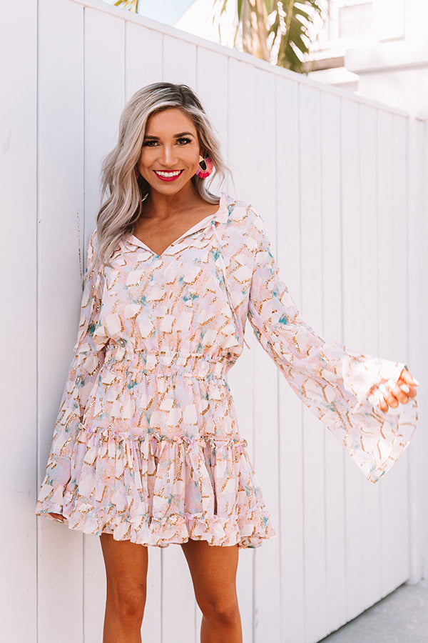 Star Of The Show Ruffle Dress in Pink Image - 1