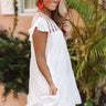 Cabo Cantina Embroidered Shift Dress in White Image - 1