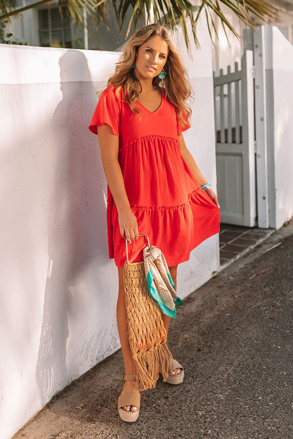 Bali Daydream Babydoll Dress In Coral – Impressions Online Boutique