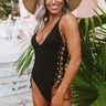 Chasing Waterfalls Lace Up One Piece Swimsuit Image - 1