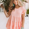 Boardwalk Brunch Babydoll Tunic Top in Peach Image - 1