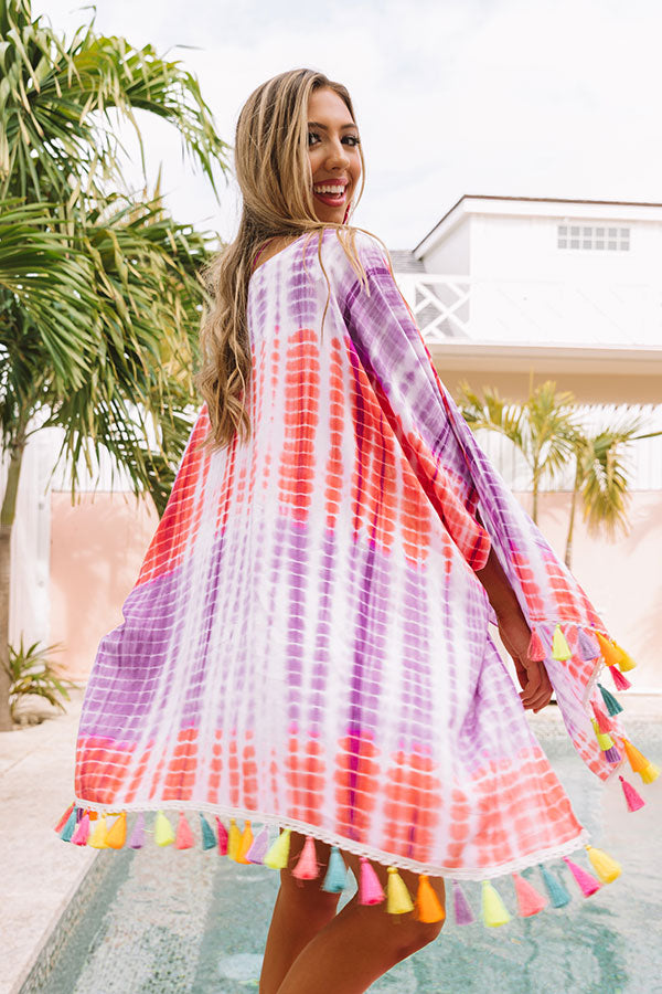 Sun And Done Tie Dye Overlay In Coral Image - 5