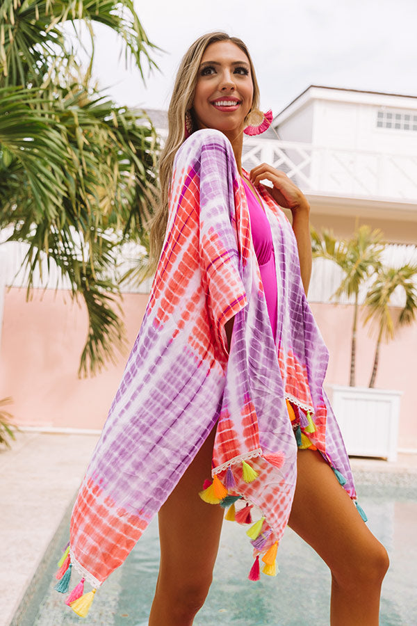 Sun And Done Tie Dye Overlay In Coral Image - 2