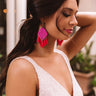 Message In A Bottle Tassel Earrings In Fuchsia Image - 1