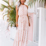 Paradise Passion Halter Maxi Dress in Peach Image - 1