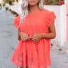 My Sweet Side Shift Top In Coral Image - 1