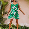 Melrose Crush Dress in Palm Leaf Green Image - 1