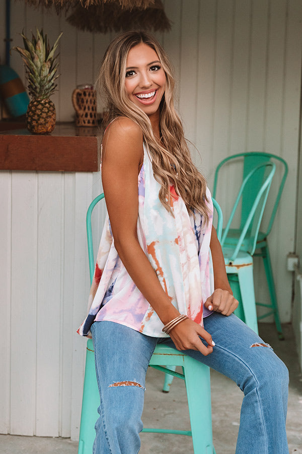Love In Laguna Tie Dye Shift Tank Image - 5