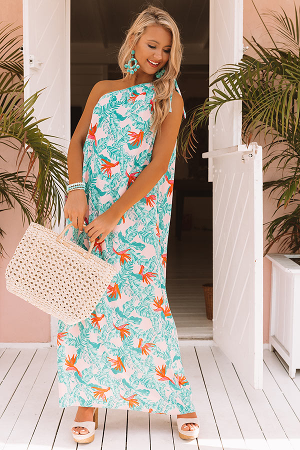 Tropic Occasion One Shoulder Maxi Dress Image - 1