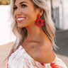 Vacay Views Beaded Earrings In Coral Image - 1