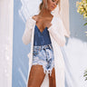Key To Happiness Knit Duster Cardigan in White Image - 1