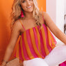 Tan Lines in Tulum Layered Tank in Hot Pink Image - 1