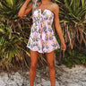 Villa Vacay Front Tie Romper in Pink Image - 1