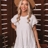 Boardwalk Brunch Babydoll Tunic Top in White Image - 1