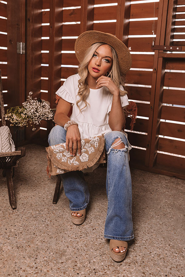 Boardwalk Brunch Babydoll Tunic Top in White – Impressions Online