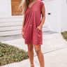 Break Away T-Shirt Dress in Sangria Image - 1