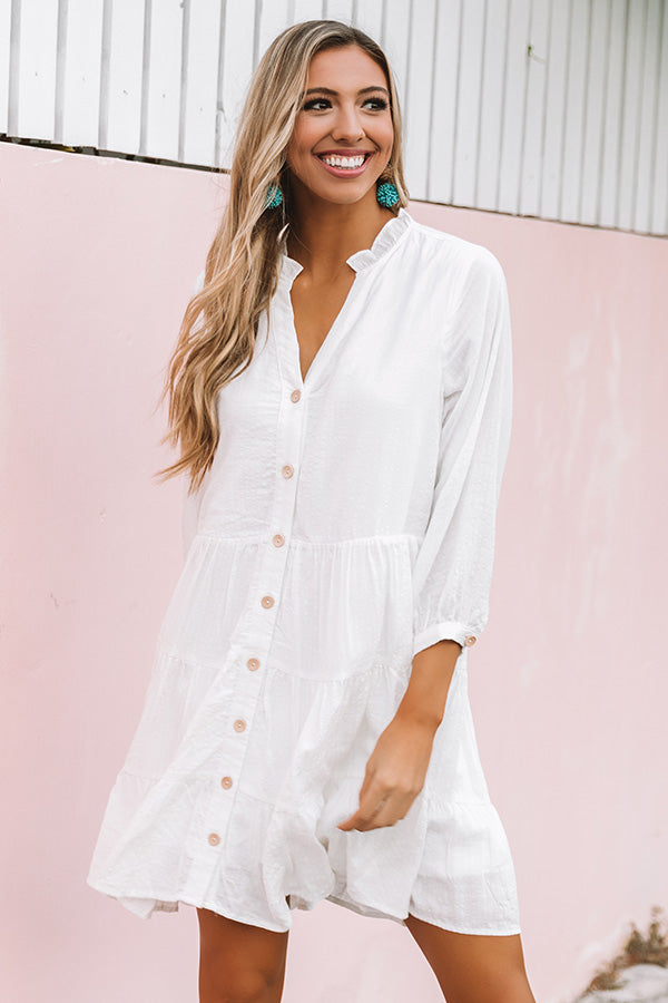 New Beginnings Shift Dress In White Image - 2