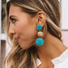 Golden Coast Earrings In Turquoise Image - 1