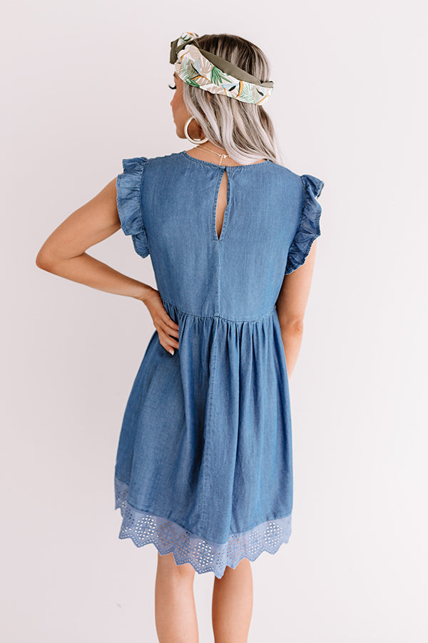 Destination Darling Chambray Babydoll Dress Image - 5