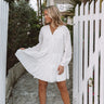 Excited For Paradise Eyelet Dress in White Image - 1
