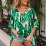 Pools And Palm Trees Lace Up Shift Tunic Image - 1