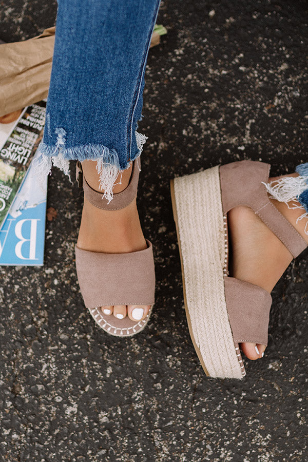 The Brighton Beach Espadrille In Taupe • Impressions Online Boutique