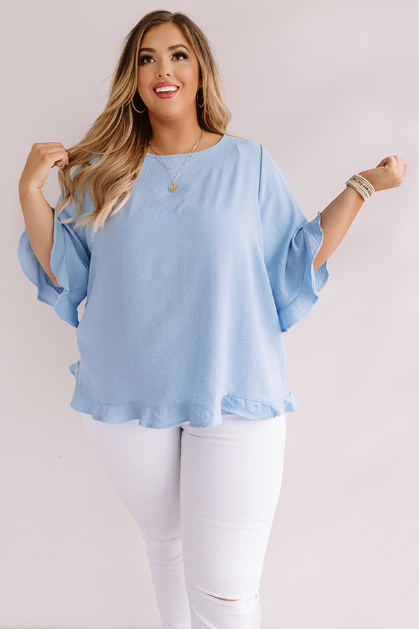 Grand Central Getaway Shift Top In Sky Blue Curves Image - 3