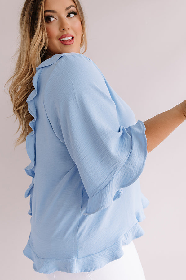 Grand Central Getaway Shift Top In Sky Blue Curves Image - 5