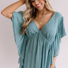 Ahead Of The Curve Babydoll Top In Turquoise Image - 1