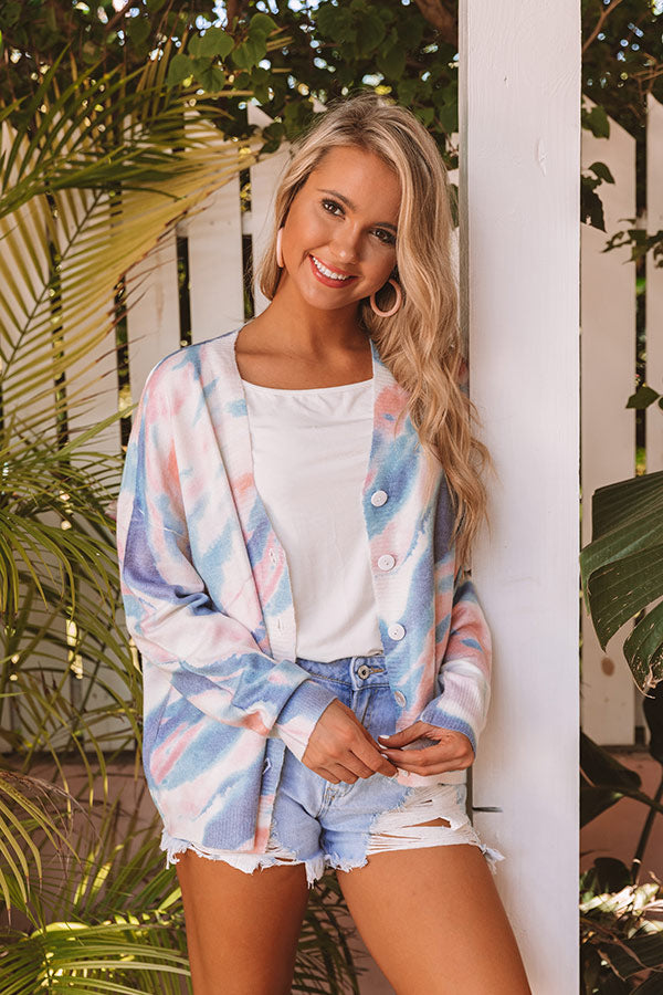 Chill Time Tie Dye Cardigan Image - 3