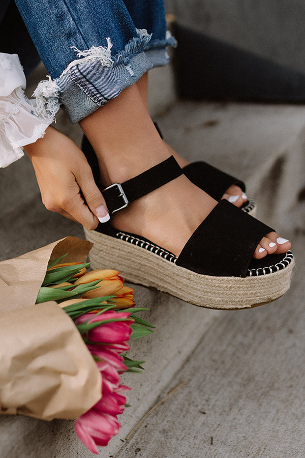 The Brighton Beach Espadrille In Black Image - 1