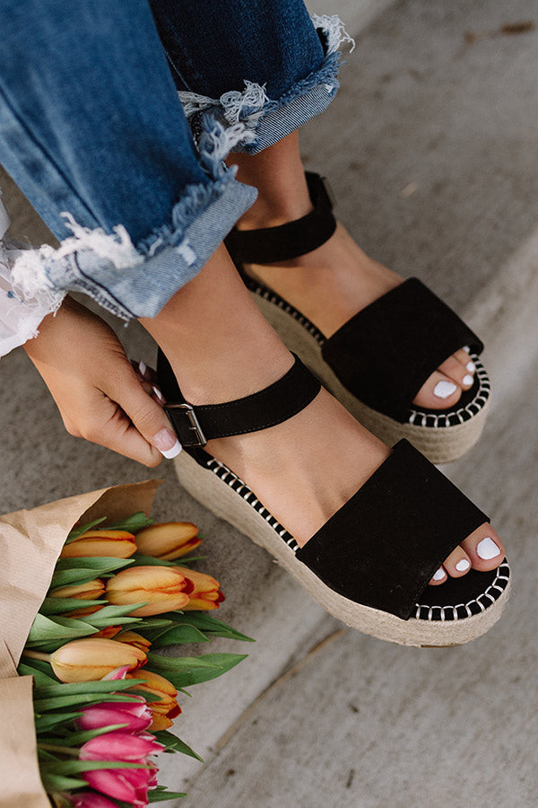 The Brighton Beach Espadrille In Black Image - 2