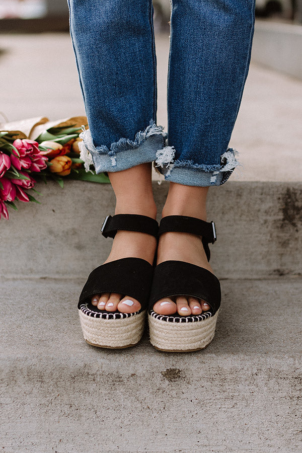 The Brighton Beach Espadrille In Black Image - 4