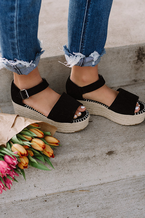 The Brighton Beach Espadrille In Black Image - 3