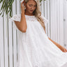 Easy To Excite Eyelet Shift Dress In White Image - 1