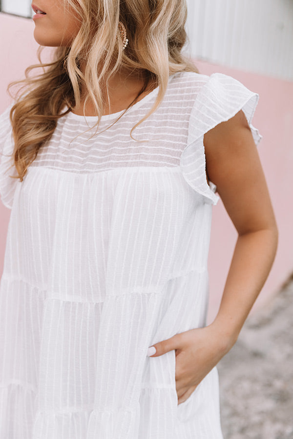 Sunshine Suite Shift Dress in White Image - 4