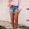The Windom High Waist Frayed Shorts Image - 1