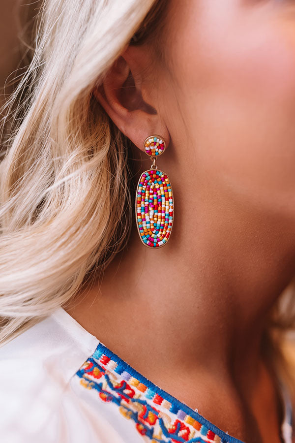 Tiki Punch Beaded Earrings In Multi Image - 2