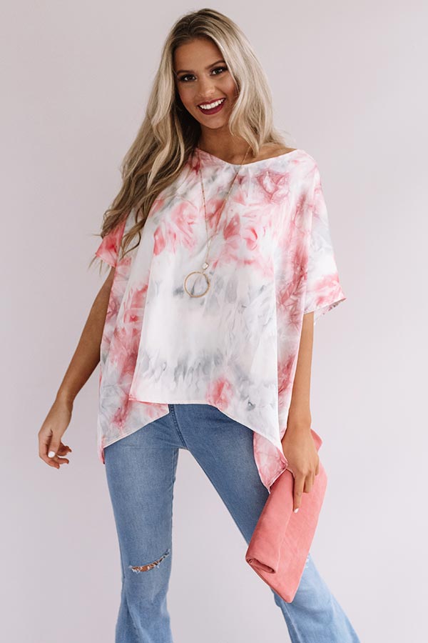 Upbeat Babe Watercolor Shift Top Image - 4