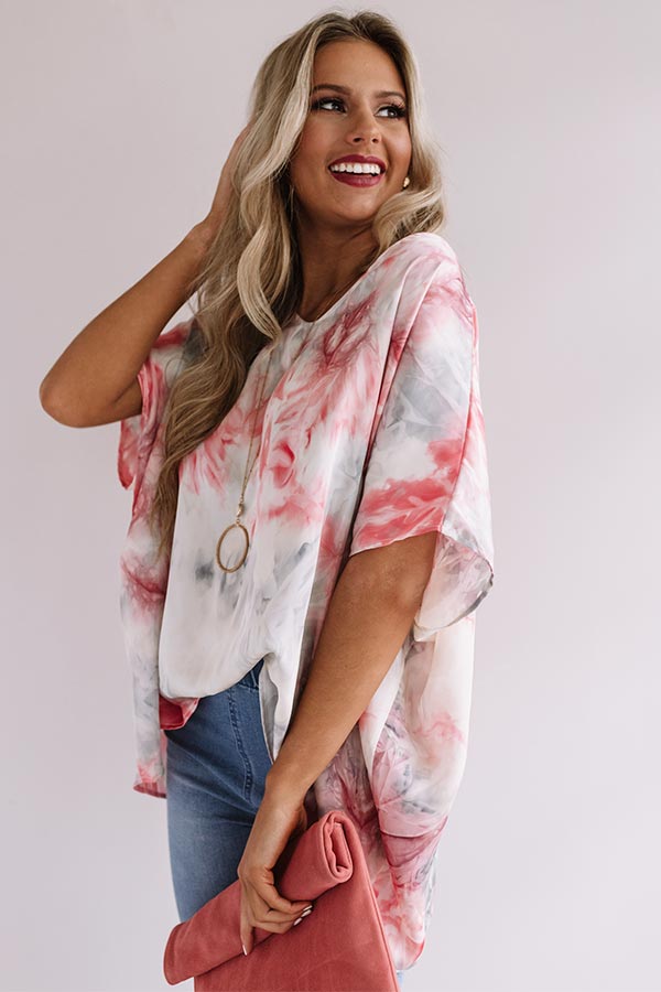 Upbeat Babe Watercolor Shift Top Image - 5