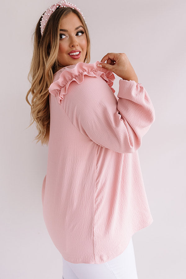 Bonding Over Brunch Shift Top In Pink Curves Image - 1