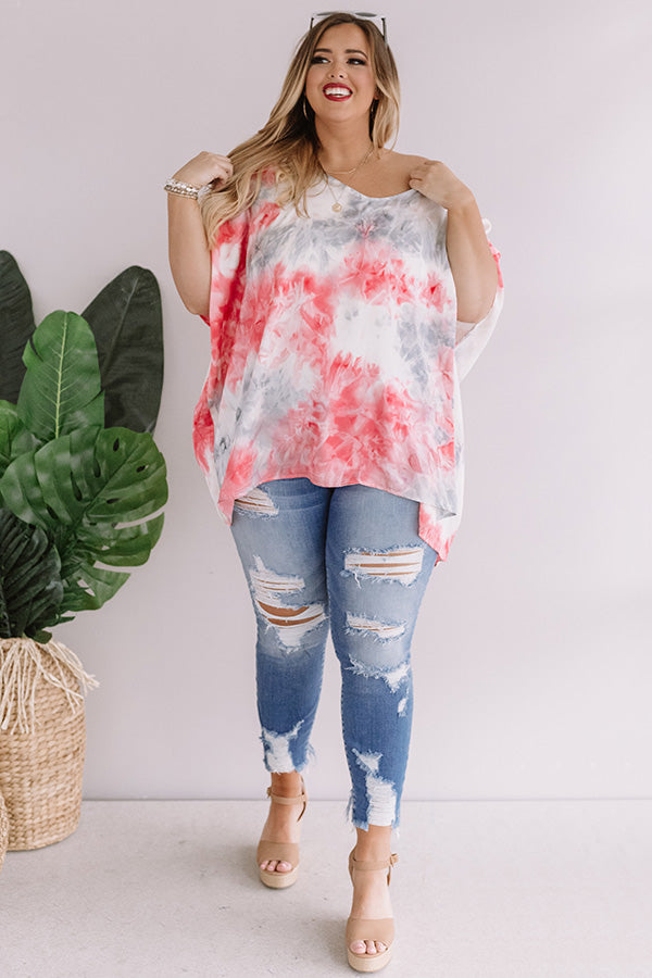 Upbeat Babe Watercolor Shift Top  Curves Image - 4
