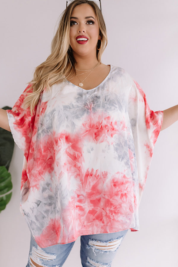 Upbeat Babe Watercolor Shift Top  Curves Image - 3