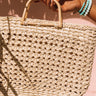 Blissful Bay Woven Tote In Ivory Image - 1