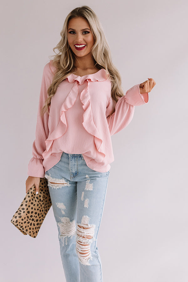 Totally Speechless Ruffle Shift Top Image - 1