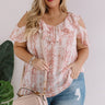 Brunch And Bubbles Snake Print Ruffle Top Curves Image - 1