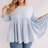 Everlasting Happiness Babydoll Top In Sky Blue Curves Image - 1