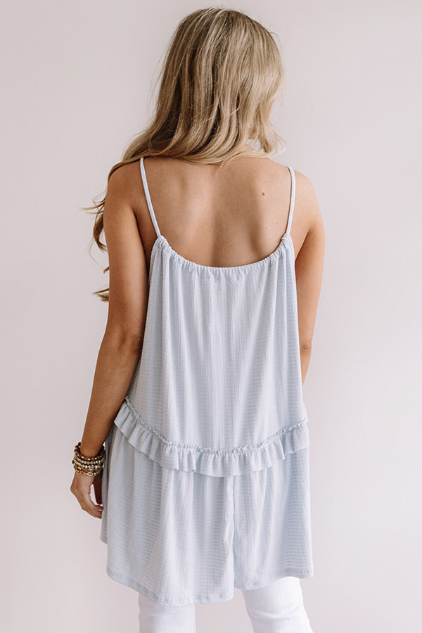 Bayside Babe Babydoll Tank in Light Sky Blue Image - 4