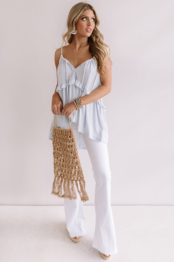 Bayside Babe Babydoll Tank in Light Sky Blue Image - 2